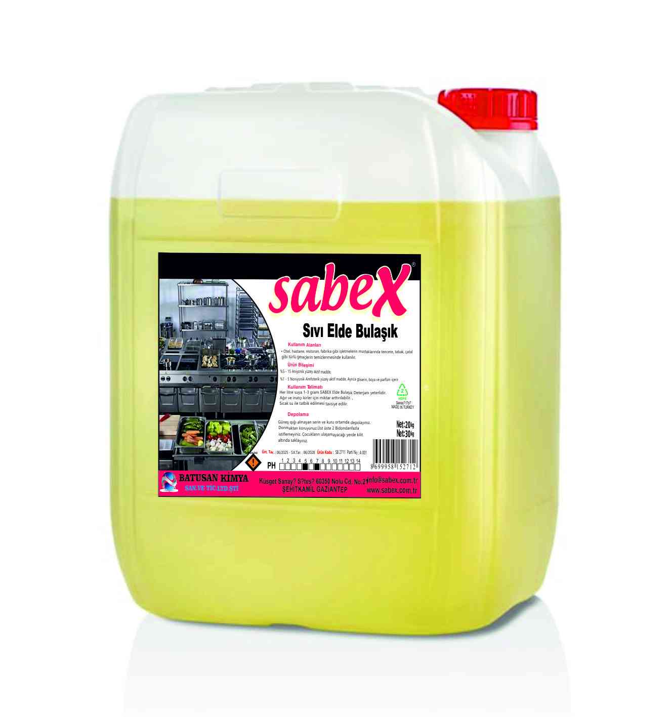SABEX ELDE BULAŞIK DETERJANI 20 KG 