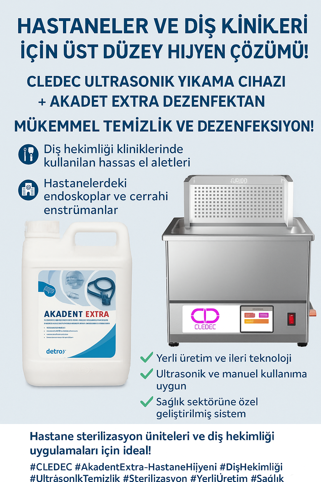 Ultrasonik Yıkama Cihazları ile Medikal Temizlikte Devrim