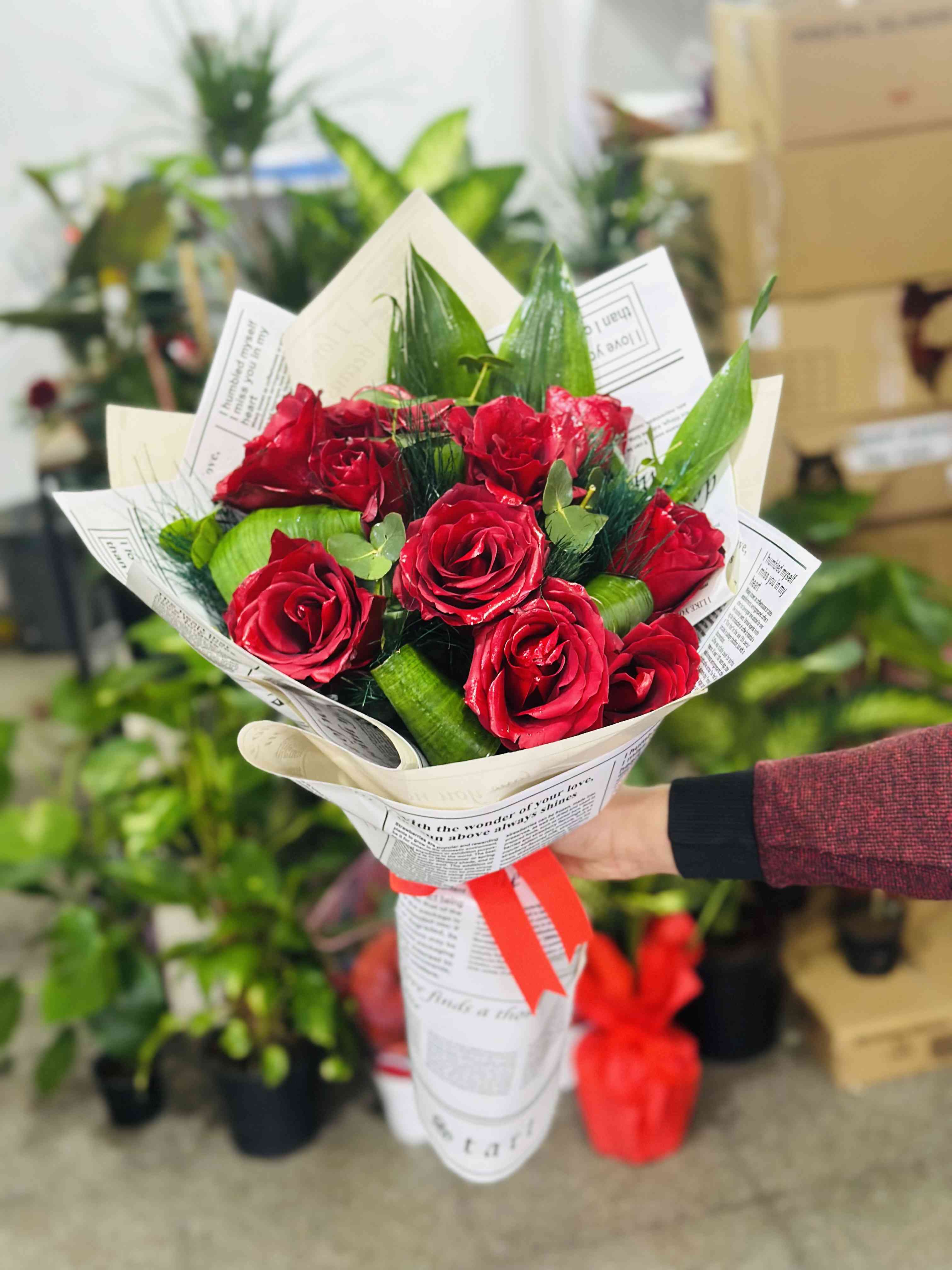 Aşkın adı 11 li gül buketi 