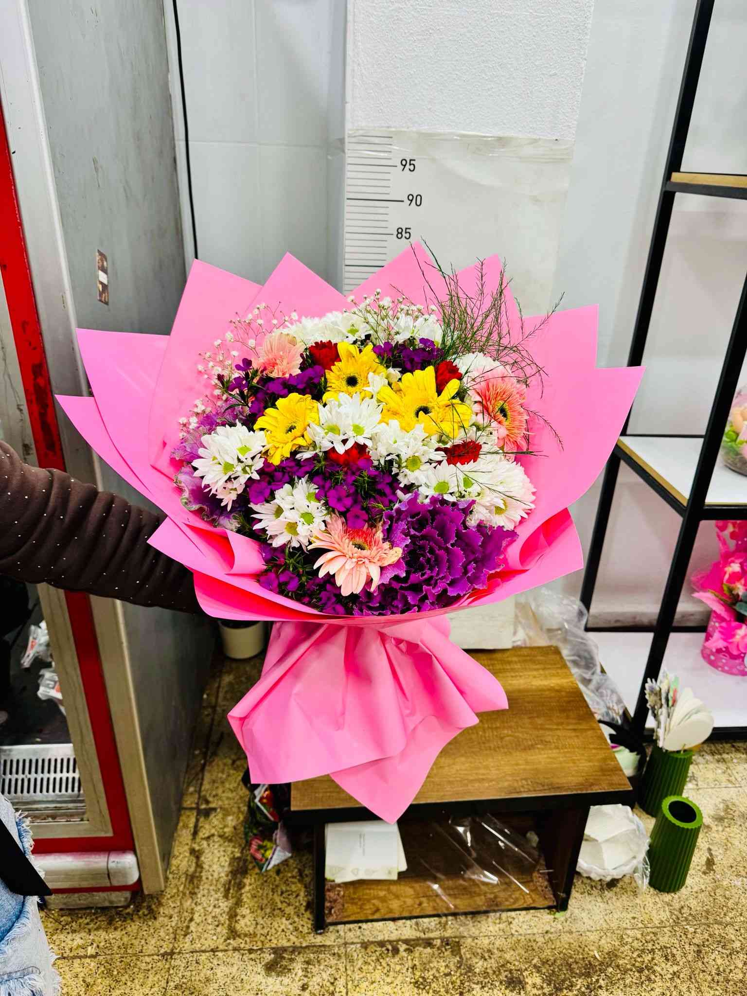 Renkli ışıltılı buket 