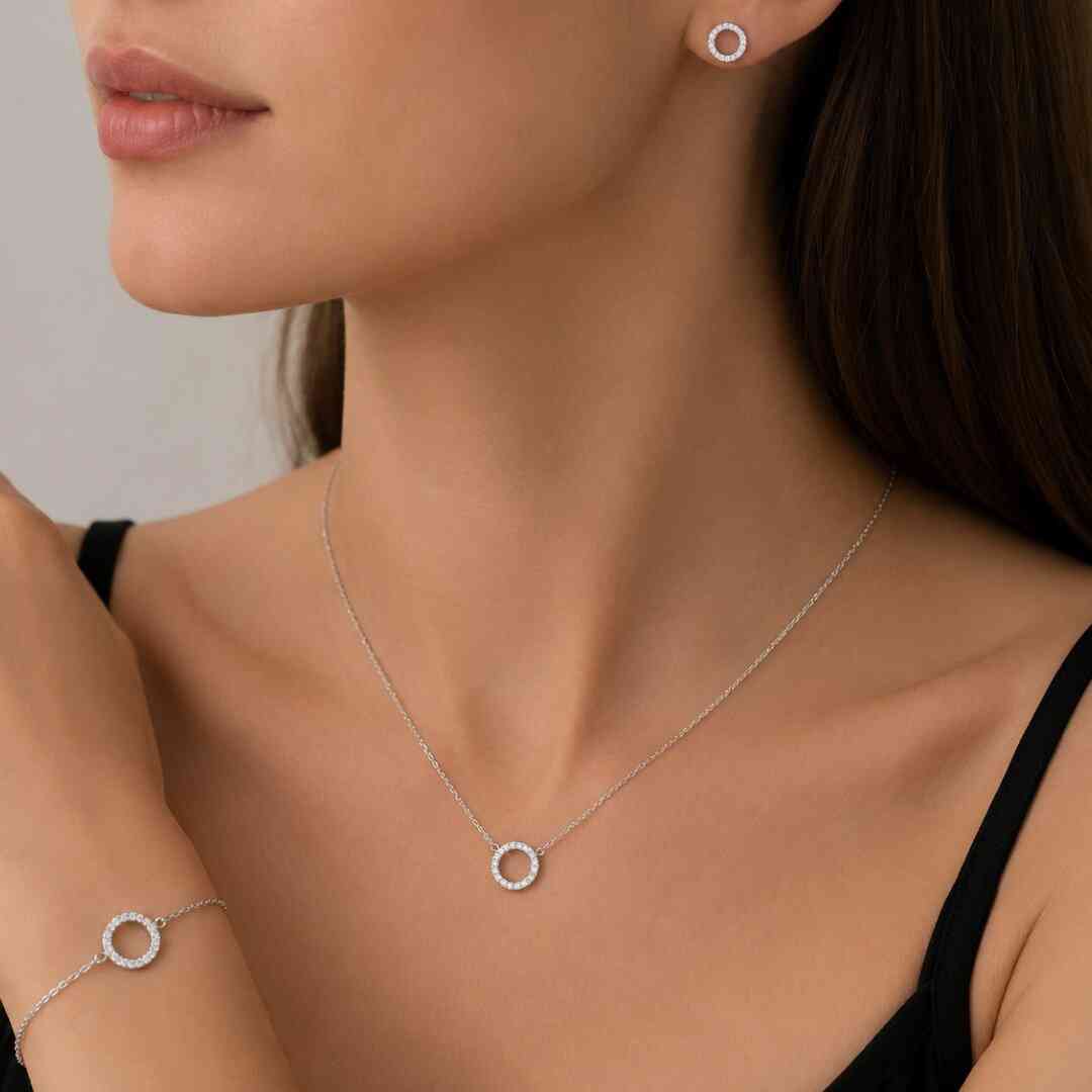 Zirkon Taşlı Çember Set